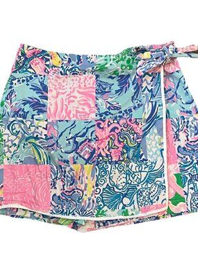 Lilly Pulitzer Women’s Simona Skort Pop Up Back Together Again Patch Size 2